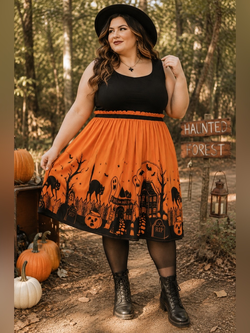 Sourpuss Plus Size Halloween Haunted House Dress XXXL